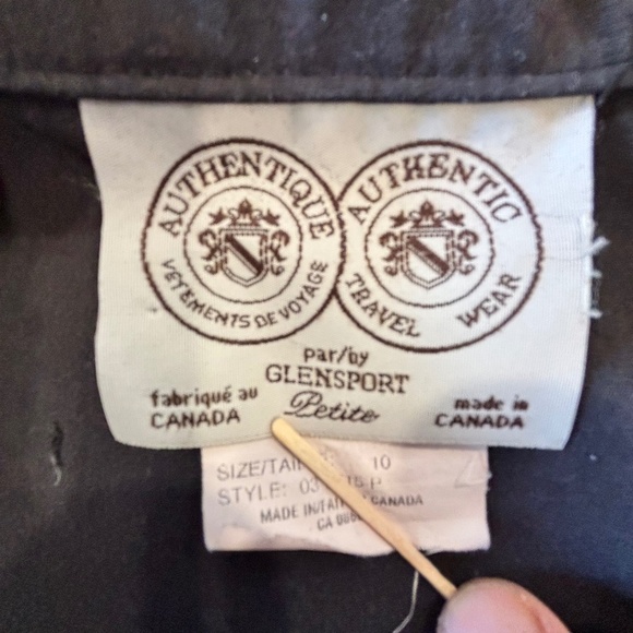 Vintage Authentic Travel Wear by Glensport made in Canada black jacket sz 10P - Picture 12 of 16